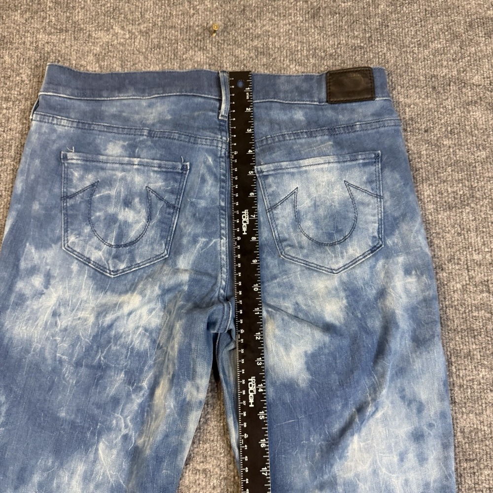 True Religion Jeans Women 29 Blue Halle Super Skinny Tie Dye Y2K USA Made - Picture 8 of 16